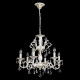 Chandelier blanc classic 6 ampoules 96 cm 