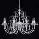 Chandelier blanc classic 8 ampoules 85 cm 