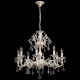 Chandelier blanc classic 8 ampoules 96 cm 