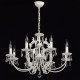 Chandelier blanc classic 8 ampoules 96 cm 