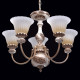 Chandelier blanc country 5 ampoules 83 cm 