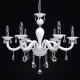 Chandelier blanc elegance 6 ampoules 106 cm 