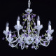 Chandelier blanc flora 8 ampoules 122 cm 