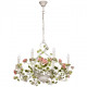 Chandelier blanc flora 8 ampoules 130 cm 