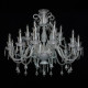 Chandelier chromé classic 18 ampoules 170 cm 