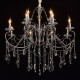 Chandelier chromé crystal 12 ampoules 130 cm 