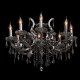 Chandelier chromé crystal 8 ampoules 125 cm 