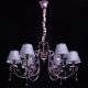 Chandelier chromé elegance 6 ampoules 90 cm 