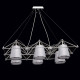 Chandelier chromé megapolis 6 ampoules 115 cm 