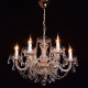 Chandelier doré crystal 6 ampoules 80 cm 