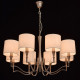 Chandelier gris elegance 8 ampoules 83 cm 