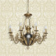 Chandelier laiton classic 8 ampoules 185 cm 
