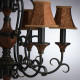 Chandelier marron country 8 ampoules 220 cm 