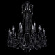Chandelier noir classic 18 ampoules 170 cm 