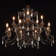 Chandelier noir country 12 ampoules 235 cm 