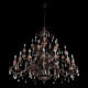 Chandelier noir country 28 ampoules 245 cm 