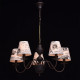 Chandelier noir country 5 ampoules 85 cm 