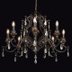 Chandelier noir country 8 ampoules 225 cm 