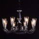 Chandelier noir elegance 8 ampoules 140 cm 