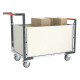 Chariot modulaire PP alvéolaire 2 dossiers + 2 ridelles plateau tôle galva 1000 x 600 mm 250 kg - 806724285 