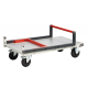 Chariot monté FLATPACK™ dossier repliable 850 x 500 mm plateau mélaminé roues CC 250 kg - 806721111 