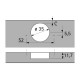 Charnière INTERMAT pousse-lache TH 42 à VISSER, ouverture 110° A visser TH 42 B-3.5mm (coudure 16 mm) CG3930481 