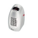 Chauffage niklas plug in blanc sans fil 400w céramique thermostat reglable 15°32°c timer numérique prise directe arrêt auto 