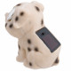 Chien blanc solaire 2 leds 7x10x10cm 