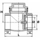 Clapet simple battant siège EPDM F1/2" - DIFF 