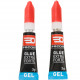 Colle glue extra forte en gel  2 tubes de 3g 