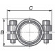 Collier réparation pour acier court DSK 26.9 (3/4") - GEBO FRANCE : 01.260.28.02 