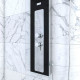 Colonne de douche à hydromassage 22x125cm - Verre trempé avec plaque Inox- ALPHA BLACK0 Aurlane - COL044 