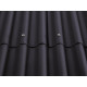 Plaque ondulée fibres-ciment 6 ondes Isolonde FR® versant 2 coins coupés longueur 1,58m (à l'unité) Eternit Noir-graphite