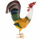 Coq métal tourne la tête 45cm 