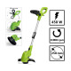 Coupe bordures electrique 450w vito tige extensible -coupe 25cm-tête automatique fil 1.5mm  guide de coupe 