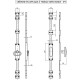 Crémone 3BX MAP MASSARD - Zinc bout inox - 3BX 