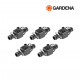 Dérivation en t gardena - pour micro asperseurs-asperseurs 13mm - 5 pièces 8331-29 