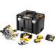 Pack outil sans fil - scie sauteuse + scie circulaire - DEWALT - avec 2 batterie 18V 5.0Ah - chargeur - TSTACK - DCK2012P2T-QW 