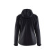 Veste softshell capuche noir jaune fluo  49192517 Veste softshell à capuche femme Noir/Jaune fluo