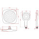 Douche de tête carrée et douchette à main picots anticalcaires - GREEN SHOWER CONCEPT Aurlane - COL035 