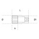 Douille longue 12 pans 3/8 910bl/10 beta 009100310 