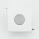 Support downlight carré blanc étanche ip65 dim 83x83mm 