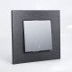 Plaque de finition métal noir 1 poste 84x87x10mm 