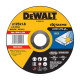 Disque à tronçonner l'inox 125 x 22.2 mm DEWALT épais.1,6 mm Moyeu plat - DT43906-QZ 