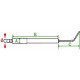 Électrode ionisation courte 48 corps creux - diff pour bosch : 87168163540 