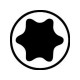 Embout pour tournevis 1/4'' pour vis TORX® femelle, poli, Taille : T 25, Long. 36 mm, Pour vis M4,5-M5 