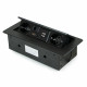 Multi-connecteur de table 2 USB + 1 HDMI + 2 prises EU 265 x 120 mm coloris au choix Noir