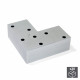 Pied pour meuble Alumix 8 gris métallisé hauteur au choix (par 20) 24 mm
