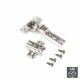 Charnière de diamètre 35 mm coudée pour montage en applique sur panneau mitoyen avec embase ouverture au choix (par 20) 110