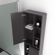 Meuble de salle de bain 120cm bloc 18 - ensemble suspendu avec colonne noir 